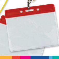 Porte badges avec bandeau de couleur