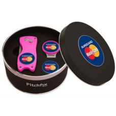 Clip casquette Piitchfix dans boite ronde avec Pitchfix Hybrid et 1 marqueur de balle