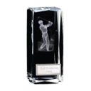 Trophé de Golf Clarity femme bloc cristal 11.50cm