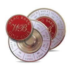 Support pour marqueur de balle Metal Yardage 44mm avec logo émail sur 2 côté