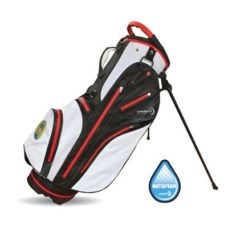 Sac Trépieds Tornado Waterproof imperméable avec division pour 5 club disponible en noir/blanc/rouge et noir/argent