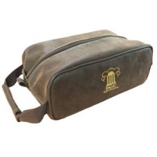 Sac à chaussures Legacy en similicuir brun antique avec compartiment intérieur pour accessoires