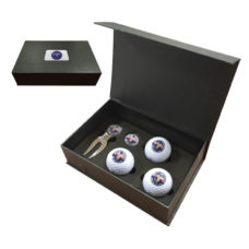 boite cadeau Newport avec fermeture aimantée avec 3 balles de golf Titleist Dt TruSoft