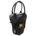 Sac pour balles de practice Black Soft en similicuir noir avec poignées solides et base durable et dure