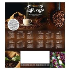 CALENDRIER REPRESENTANT LE CAFE 2 CHOIX DE FINITION : Papier enroulable écologique 135g