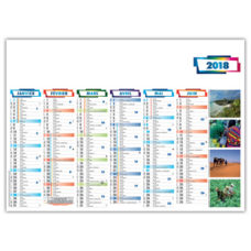 CALENDRIER RIGIDE AVEC PHOTOS DE VOYAGE 6 MOIS PAR FACE