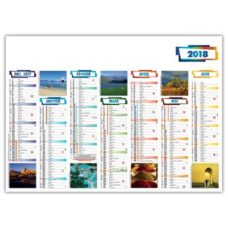 CALENDRIER RIGIDE AVEC PHOTOS DE VOYAGE 7 MOIS PAR FACE