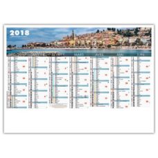 CALENDRIER RIGIDE REGIONAL 7 MOIS PAR FACE DE MENTON A LA SAINTE BAUME