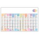 CALENDRIER RIGIDE BASIQUE 14 MOIS SUR LA FACE AVANT SEMAINES ALIGNEES