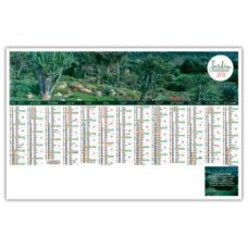 CALENDRIER RIGIDE PHOTO JARDIN D'ALAIN LE TOQUIN 13 MOIS SUR LA FACE AVANT