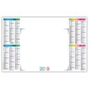CALENDRIER RIGIDE BASIQUE EFFACABLE AVEC PELLICULAGE VELEDA 12 MOIS SUR LA FACE AVANT