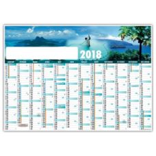 CALENDRIER PHOTO POLYNESIE FRANCAISE EFFACABLE AVEC PELLICULAGE VELEDA 12 MOIS SUR LA FACE AVANT