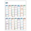 CALENDRIER RIGIDE BASIQUE EFFACABLE AVEC PELLICULAGE VELEDA 14 MOIS SUR LA FACE AVANT