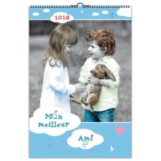 CALENDRIER ILLUSTRE DE 7 PHOTOS COLORISEES D'ENFANTS ET D'ANIMAUX