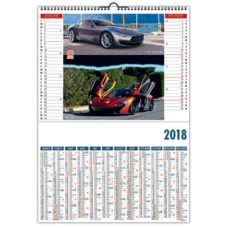 CALENDRIER ILLUSTRE DE 12 PHOTOS DE VOITURES DE SPORT