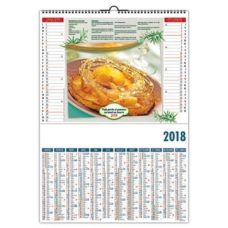 CALENDRIER ILLUSTRE DE 6 PHOTOS DE RECETTES CULINAIRES