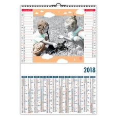 CALENDRIER ILLUSTRE DE 6 PHOTOS COLORISEES D'ENFANTS ET D'ANIMAUX