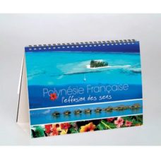 CALENDRIER DE BUREAU ILLUSTRE DE 13 PHOTOS PARADISIAQUES EN POLYNESIE FRANCAISE