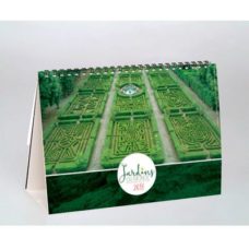 CALENDRIER DE BUREAU ILLUSTRE DE 7 JARDINS DU MONDE