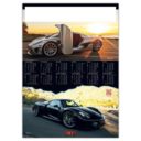 CALENDRIER POSTER ILLUSTRE DE 2 PHOTOS DE VOITURES DE SPORT