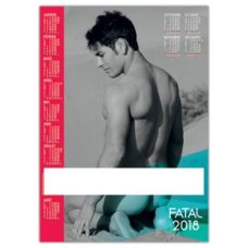 CALENDRIER POSTER ILLUSTRE D'UNE PHOTO DE NUS HOMME REALISEE PAR JOSE MESSANA