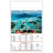 CALENDRIER ILLUSTRE DE 6 PHOTOS PARADISIAQUES EN POLYNESIE FRANCAISE