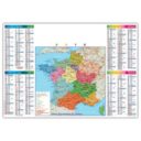 SOUS MAIN CARTE DE FRANCE REGIONALE