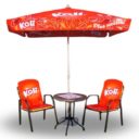 Parasol carré 2x2m Café