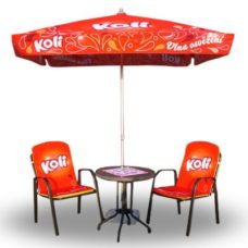 Parasol carré 2x2m Café