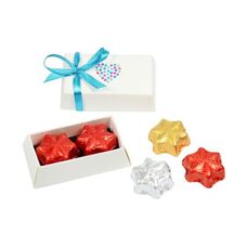 2 CHOCOLATE ETOILES EN LINGOT D’OR/ARGENT – CADEAU NOEL