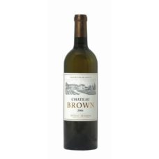 Vins de Bordeaux CH. BROWN Blanc Pessac Léognan 75 cl sous caisse bois. * Guide Hachette