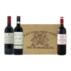 Vins de Bordeaux - coffret caisse bois 3 bouteilles "LE SOMMELIER DE SAINT EMILION"