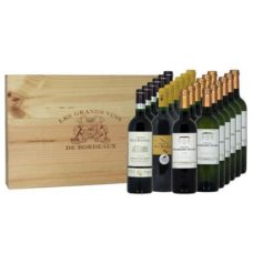 Vins de Bordeaux - coffret caisse bois 4 x 6 bouteilles "SENSATION"