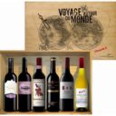 VINS DU MONDE - COFFRETS CADEAUX CAISSE BOIS 6 BOUTEILLES "VOYAGE AUTOUR DU MONDE "