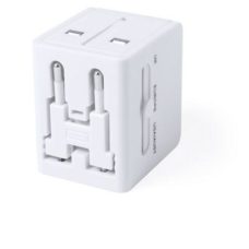 ADAPTATEUR_DE_VOYAGE__CHARGEUR_PUBLICITAIRE ARGENT | PRODUITS HIGH-TECH | GADGETS ELECTRONIQUES