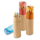 BOITE_AVEC_6_CRAYONS_DE_COULEUR_EN_CARTON_OU_PLASTIQUE_PERSONNALISE E | FOURNITURES DE BUREAU | POTS / CRAYONS PUBLICITAIRES