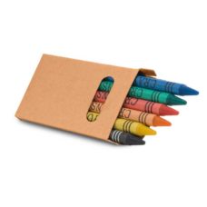 BOITE_EN_CARTON_AVEC_6_CRAYONS_DE_CIRE__ACCESSOIRE_PUBLICITAIRE_PERSONNALISABLE_PERSONNALISE 0 | STYLOS PUBLICITAIRES | COFFRETS PARURE DE STYLOS