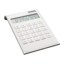 CALCULATRICE_REFLET_ARGENT_VALINDA_BLANC_PERSONNALISABLE | FOURNITURES DE BUREAU | CALCULATRICES PUBLICITAIRES