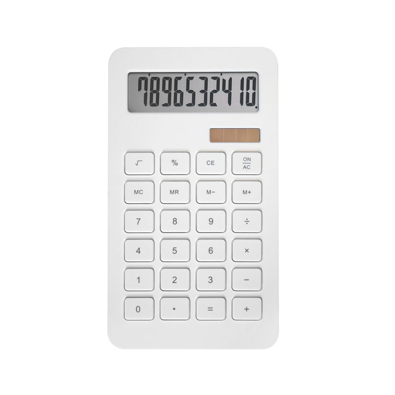 CALCULATRICE SOLAR CORN PERSONNALISE BLANC | BAGAGES & ACCESSOIRES DE VOYAGE | OUTILS PERSONNALISÉS