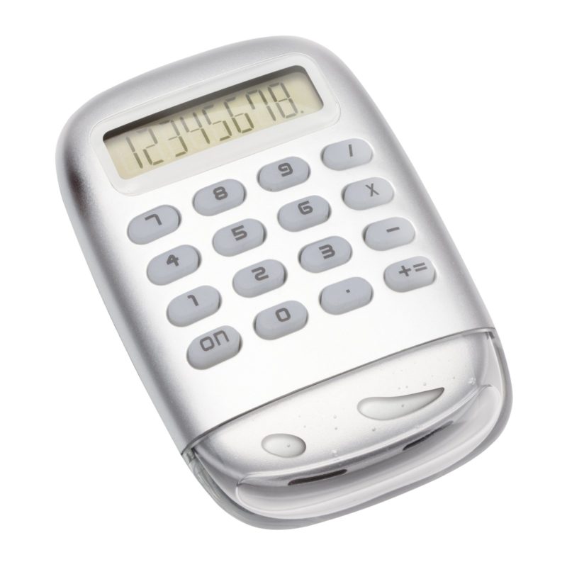 CALCULATRICE_A_EAU_REFLECTS_MISSOULA_SILVER_PUBLICITAIRE | FOURNITURES DE BUREAU | CALCULATRICES PUBLICITAIRES