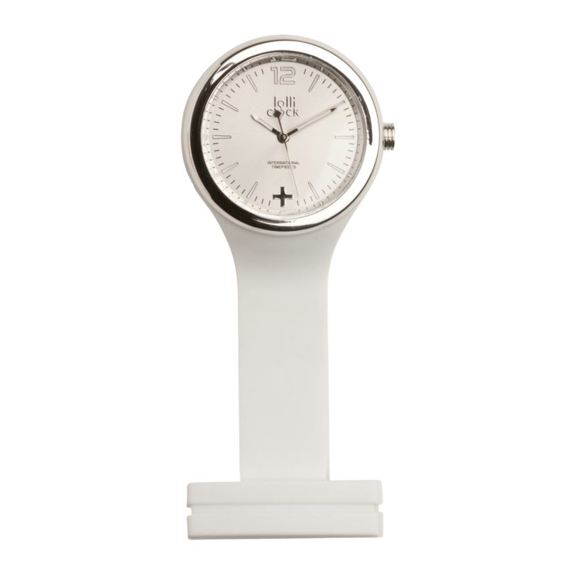 HORLOGE_LOLLICLOCK_CARE_WHITE_SILVER_PUBLICITAIRE | HORLOGERIE PUBLICITAIRE | HORLOGES PERSONNALISABLES