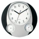 HORLOGE_MURALE__STATION_METEOROLOGIQUE_PERSONNALISE ARGENT | HORLOGERIE PUBLICITAIRE | HORLOGES PERSONNALISABLES