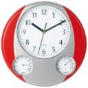 HORLOGE_MURALE__STATION_METEOROLOGIQUE_PERSONNALISE BEIGE | HORLOGERIE PUBLICITAIRE | HORLOGES PERSONNALISABLES
