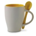 MUG_260_ML_AVEC_UNE_CUILLERE_PUBLICITAIRE BEIGE | CUISINE & MAISON ACCESSOIRES | MUGS TASSES PERSONNALISÉS