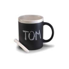 MUG_300_ML_AVEC_PANNEAU_NOIR_POUR_LE_DESSIN_ET_LA_CRAIE_PERSONNALISE GRIS | CUISINE & MAISON ACCESSOIRES | MUGS TASSES PERSONNALISÉS