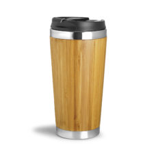 MUG ISOTHERME ETANCHE 410 ML BOIS VOUS PUBLICITAIRE BAMBOU | CUISINE & MAISON ACCESSOIRES | MUGS TASSES PERSONNALISÉS