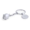 PORTE_CLES_AVEC_ANIMAL_ET_JETON_PERSONNALISABLE ARGENT | PORTES-CLÉS PERSONNALISÉES | PORTE CLÉ MÉTAL