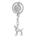 PORTE_CLES_AVEC_ANIMAL_ET_JETON_PERSONNALISABLE ARGENT | PORTES-CLÉS PERSONNALISÉES | PORTE CLÉ MÉTAL