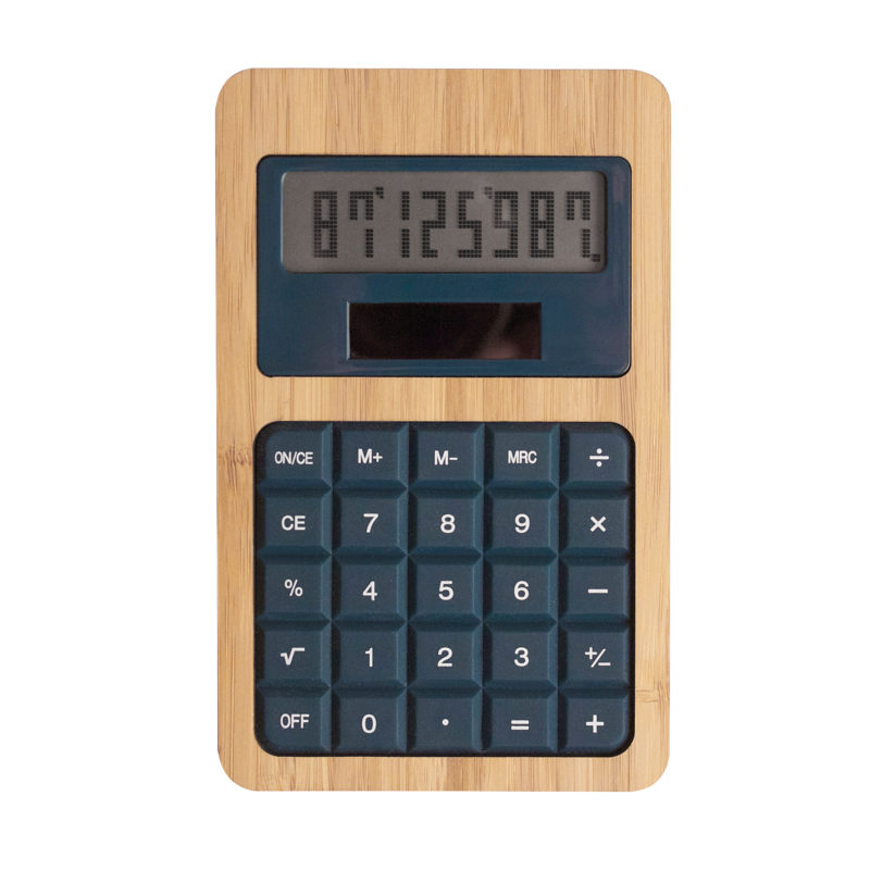 SILICAL   CALCULATRICE SOLAIRE PERSONNALISABLE BLEU | BAGAGES & ACCESSOIRES DE VOYAGE | OUTILS PERSONNALISÉS