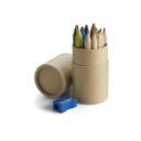 SET_A_CRAYONS_COULEUR_AVEC_TAILLE_CRAYON_PERSONNALISE ARGENT | FOURNITURES DE BUREAU | PAPETERIE PUBLICITAIRE